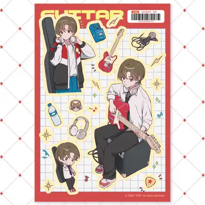 【ドル】高校バンド部 - ギタースティッカー