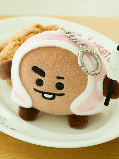 BT21 SHOOKY Campfire Blanket Doll Keyring