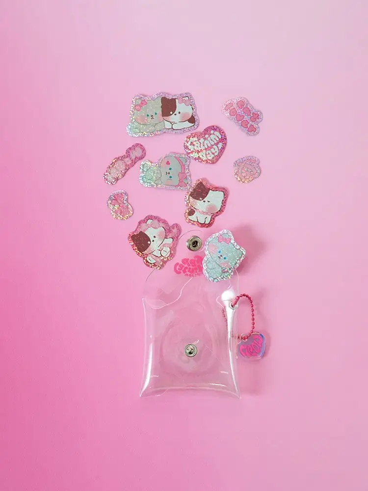 Line Friends Mini Mini Catnini Sticker Pouch Keyring — 2