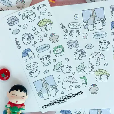 イウンシ 雨の日 ステッカー