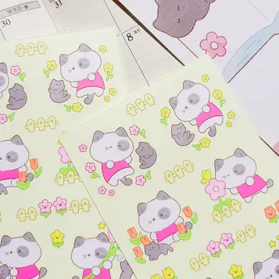 モモじゃんぬ キラキラ花びら シールスティッカー