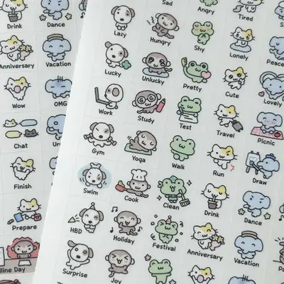 デコボコ透明スケジュールステッカー