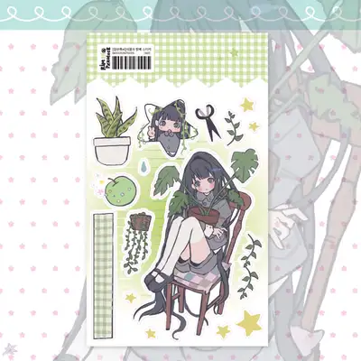 キムブロクさんと植物ステッカー