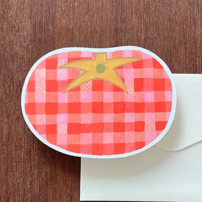 プモン チェック トマト レターセット