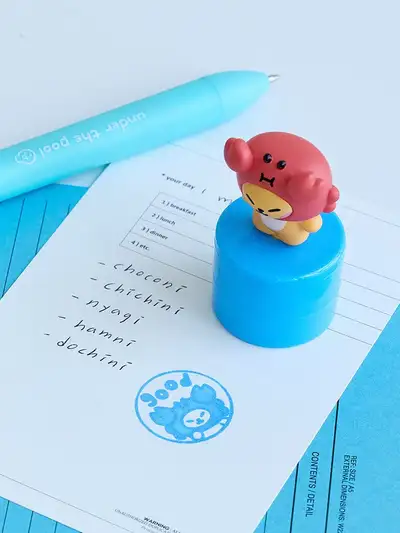 Minini Under the Pool Chichini Figure Stamp