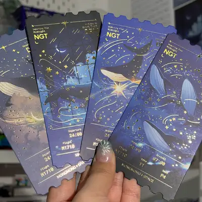 モンモンスベッチュ あたたかい光の夜 金箔ポストカードセット