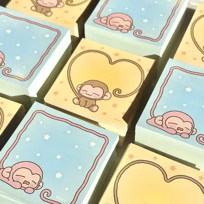 ヤニスタジオ サルキャラクター メモ帳 2type