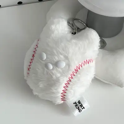 ウィアーザペン 野球ボール にゃおん ぬいぐるみ キーリング