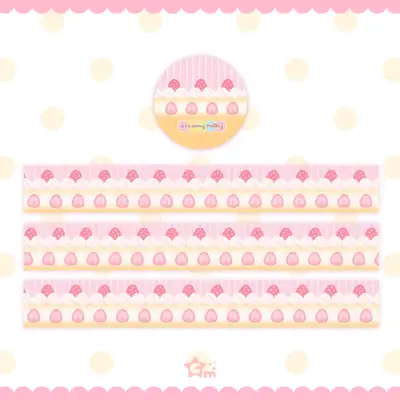 クリーミーミルキー いちご シフォンケーキ マスキングテープ