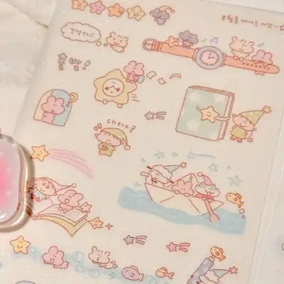 ハートシップスタジオ 冒険の時へ グリッター マスキングステッカー