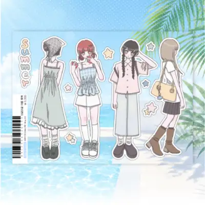 ルア ワグルワグル 夏 ルックブック ステッカー