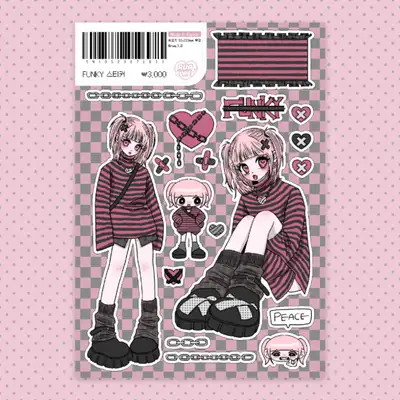 ルア FUNKY ステッカー