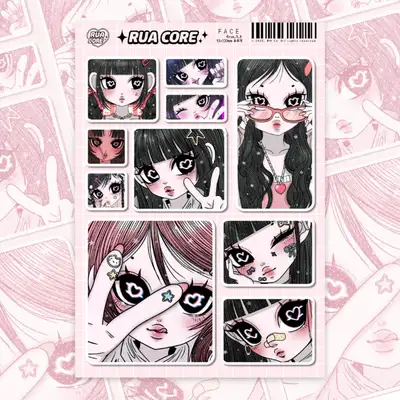 ルア FACE ステッカー