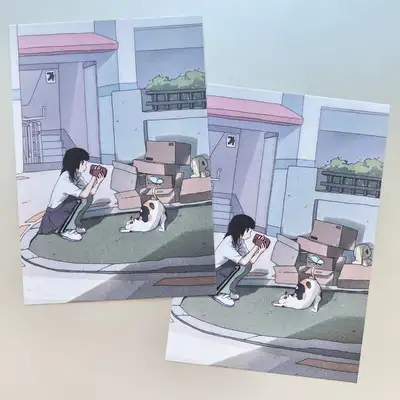 ジューバ 蝶々二匹 ポストカード