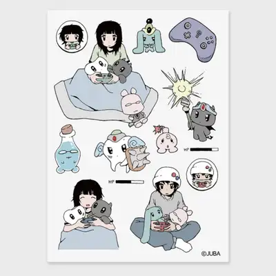 ジューバ ビデオゲーム 透明 マット スティッカー