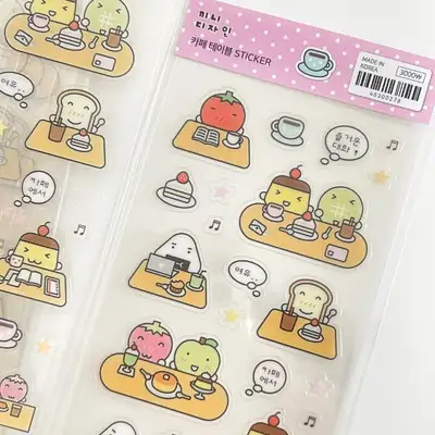 きにでざいん カフェテーブル ステッカー