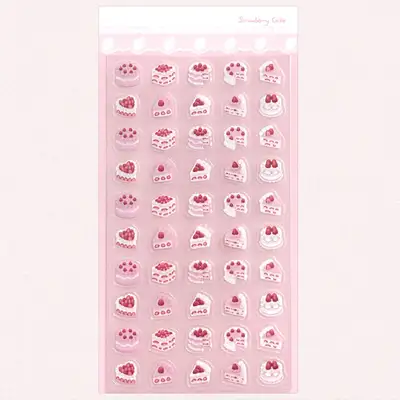딸기의마음 ストロベリーケーキ ポイントステッカー