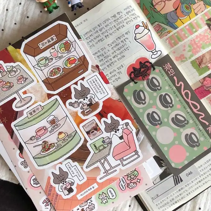 ユングの「古いカフェ」ステッカーパッケージ