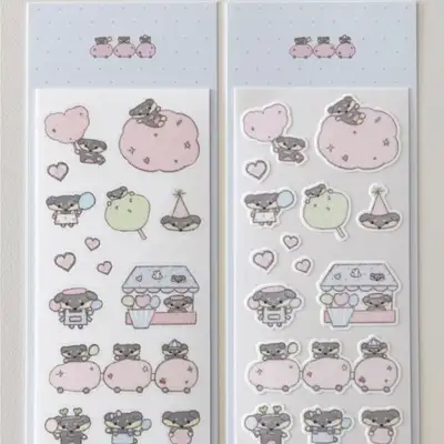 ヌルヒ ふわふわもちもち綿菓子ステッカー