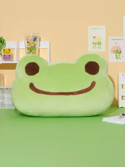 Pickles the Frog Face Cushion