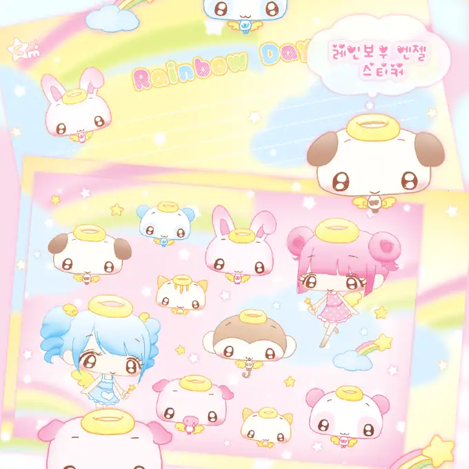 クリーミーミルキー レインボーエンジェル ステッカー