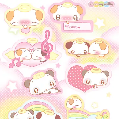 クリーミーミルキー エンジェル シャーク スティッカー セット 4種
