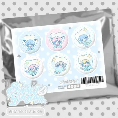 맛上shop SWEET DREAM ランダム丸型ピンバッジ