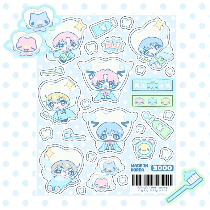 猛獣商店 SWEET DREAM 歯の妖精 透明 マット パール ステッカー