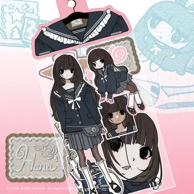 ドミワールド ハナ学生 ステッカー