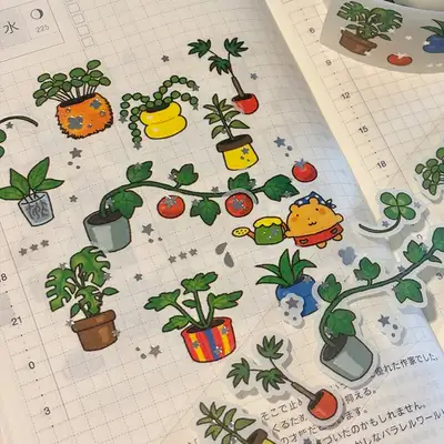 モソリスタジオ 植木鉢 キスカット マスキングテープ