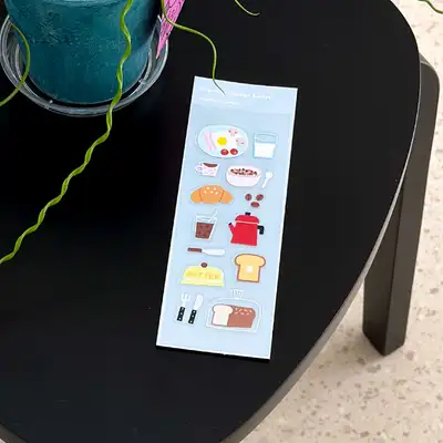 カインダブルー Breakfast ステッカー