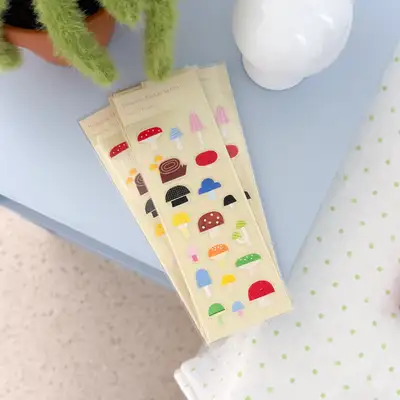 カインダブルー Mushroom sticker