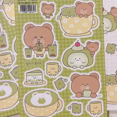 ドゥンイナラ 抹茶 ヤムヤム クマさんステッカー