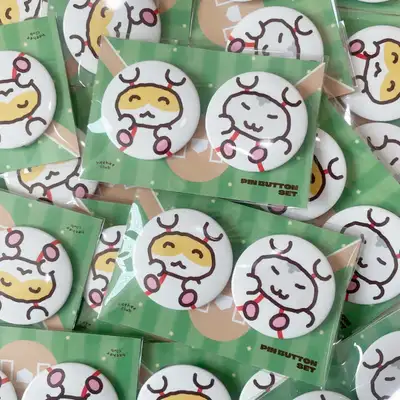 ヒヒクラブ ピンバッジセット ベースボールハム