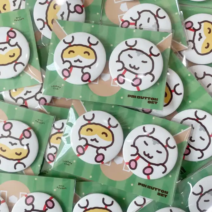 ヒヒクラブ ピンバッジセット ベースボールハム