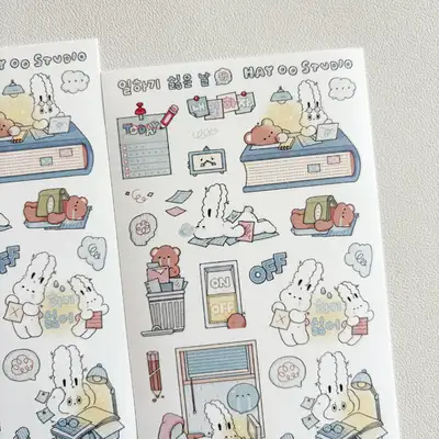 ヘイオオスタジオ 仕事したくない日 ステッカー