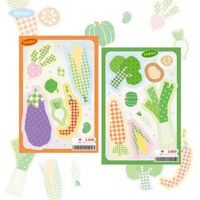 レロカ 野菜ミックス ステッカー 2type