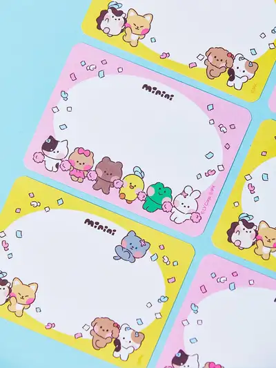 LINE Friends Field Day Mini Message Card Set