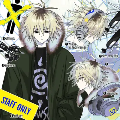 ウシン system-blond hair ステッカー