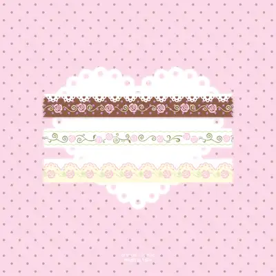 クリーミークラムズ ローズ マスキングテープ 3type