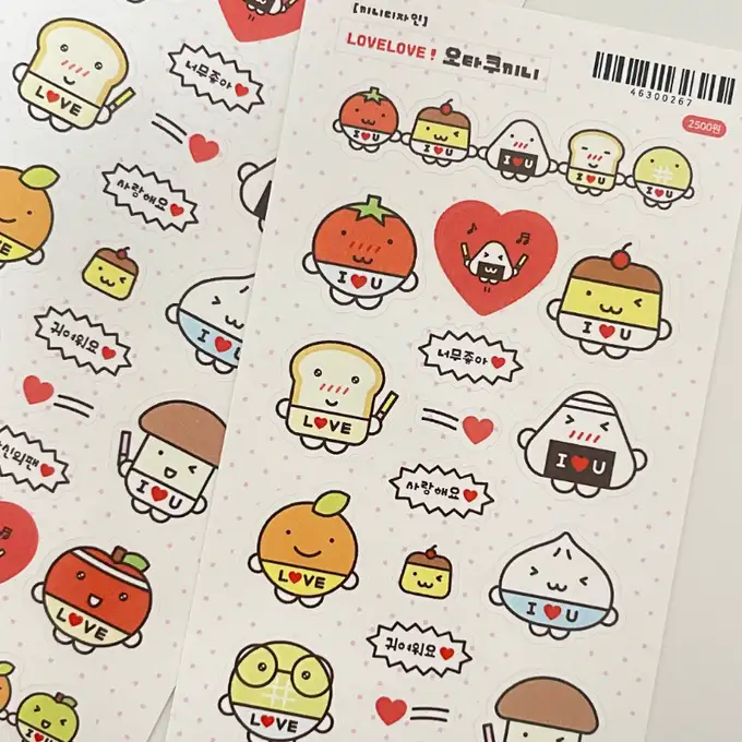 끼니디ザイン Lovelove! オタク끼니 ステッカー