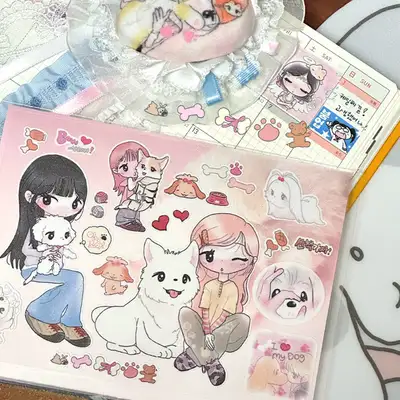 ナナスムード 犬たちよ幸せになってね ステッカー