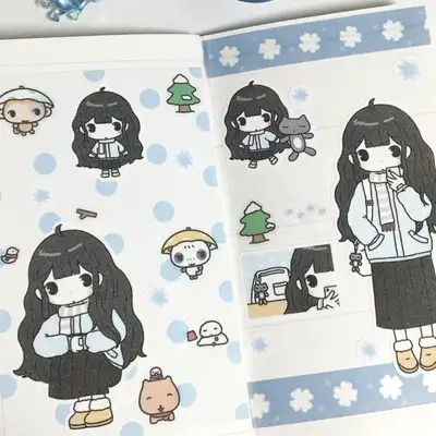 ハッピーハッピームー冬少女ステッカー1弾