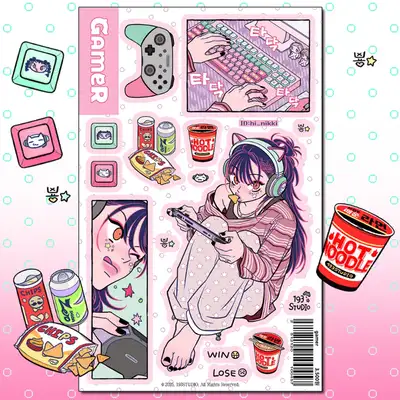 백구삼スタジオ GAMER スティッカー