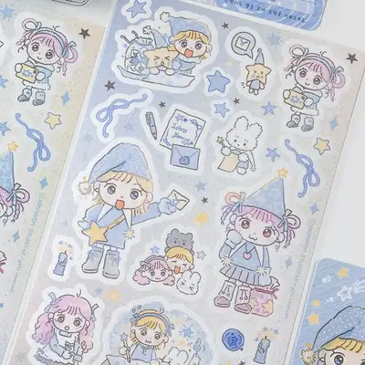 ぽぽぽスタジオ ウィッシュフェアリー グリッター シールステッカー