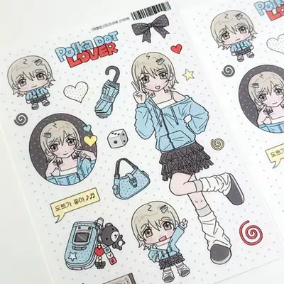 エッチャルムンク ドットラバースティッカー