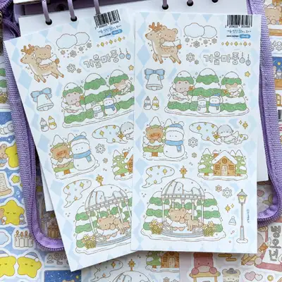 モヤファクトリー 冬の庭へようこそモヤ ステッカー