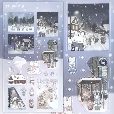 ストロベリーマインド 雪が降る日 ステッカー