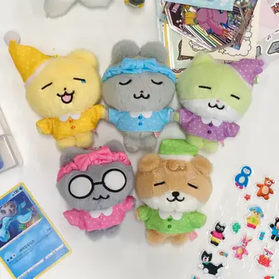 ヒヒクラブ ぬいぐるみキーリング パジャマ 5type