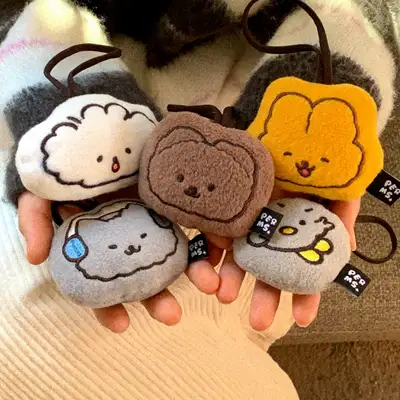 プームズ刺繍フェイスぬいぐるみキーリング 5type